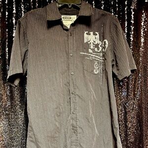 Men's Black Striped Shirt